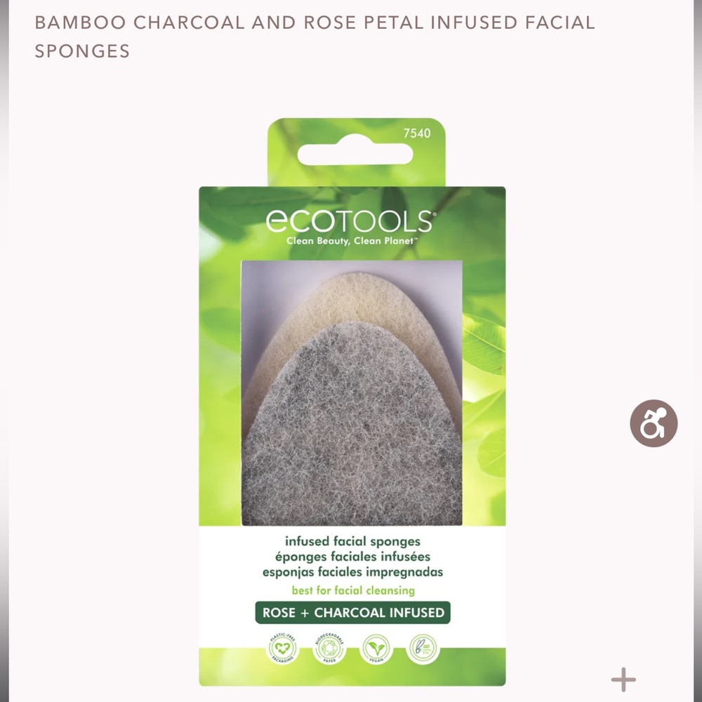 EcoTools Bamboo Charcoal and Rose Petal Sponges